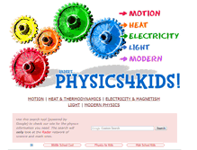 Tablet Screenshot of physics4kids.com